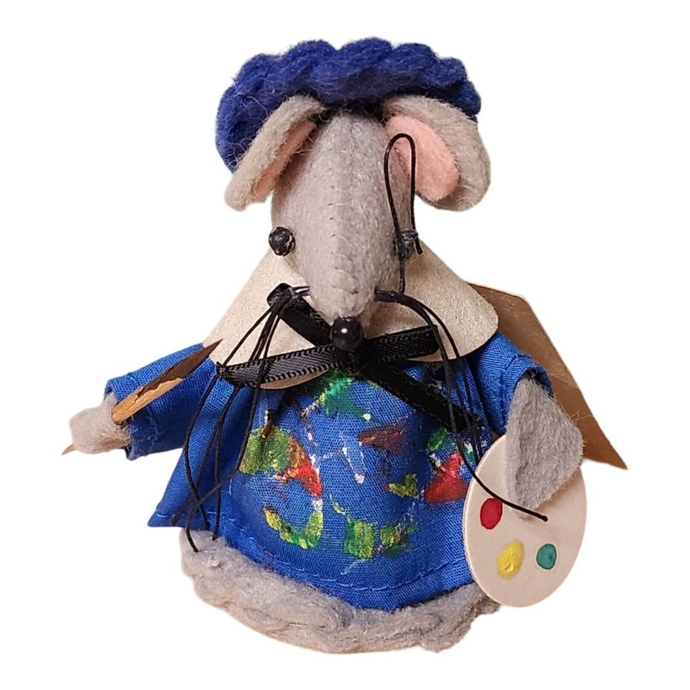 Vintage Picasso Mouse Christmas Ornament Handmade